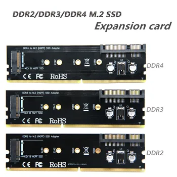 DDR atminties kortelės lizdas M. 2 SSD B-Įrašykite adapteris, valdybos, suderinama su DDR2, DDR3, DDR4
