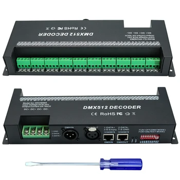 DMX 512 Dekoderis 30 Kanalų DMX RGB Valdiklis Dekoruotas LED Juostelės Apšvietimo Reguliatorius DC 9V - 24V 2A/CH Vairuotojai Valdytojas