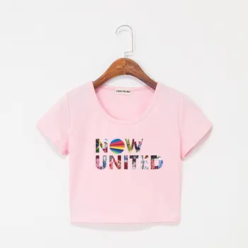 Dabar Jungtinė Geriau Albumas Pasėlių Viršuje Susiduria bamba T-Shirt Negabaritinių O-kaklo Geriau Dabar Amerikos Dainų Topai Moterų Juokinga Marškinėlius