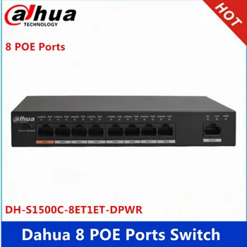 Dahua PoE Switch DH-S1500C-8ET1ET-DPWR 8CH Ethernet Maitinimo Jungiklis Paramos 802.3 af 802.3 ne POE POE+ Hi-PoE Maitinimo Standartas