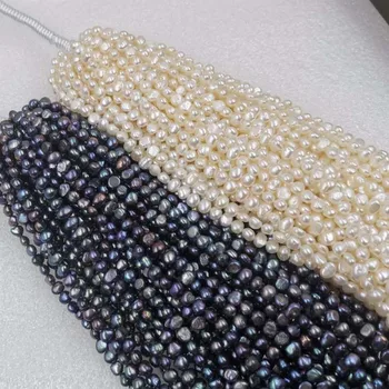 Daug 20 sruogos originali gėlo vandens dirbtiniu būdu išaugintų perlų didmeninė eilučių 5-6mm maži karoliukai
