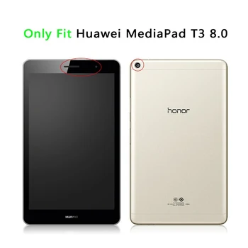 Dažytos PU Odos Atveju Huawei MediaPad T3 8.0 colių KOB-L09 KOB-W09 Funda Padengti už Garbę PlayPad 2 8.0 tablet atveju+filmas+rašiklis