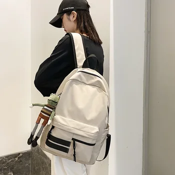 Dcimor 2020 naujus produktus unisex kuprinė korėjos atsitiktinis didelės talpos Mokyklos krepšiai studentams Gryna spalva Moterų kelionės krepšys