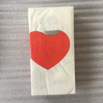 Derliaus audinio servetėlės popierinės decoup atspausdintas raudonos širdies nuotaka jaunikis meilė kada nors nosinė vestuvių valgiaraščių šalies jubiliejų