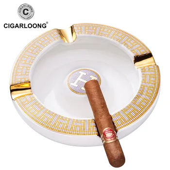 Didelio skersmens dūmų lovio išskirtinį dryžuotas cigarų peleninę keraminės KAIP-390-1