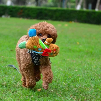 Didelis Meduoliai Su Imbiero Priedais Vyras Pet Žaislas Garso Pliušinis Bite Atsparus Interaktyvus Mielas Animacinių Filmų Šuo, Žaislas Naminių Reikmenys