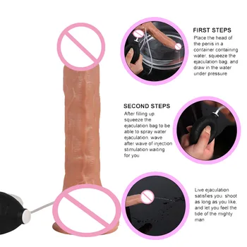 Didelis Strapon Neišliejant Dildo Realistiškas Penis Purškimo Dick siurbtukas Vibratorių Moterų Sextoy Consolador Para Mujer Suaugusiųjų Žaislas