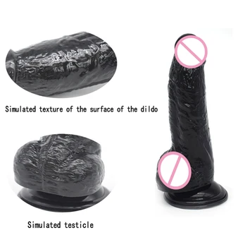Didelis tikroviškas dildo su siurbtuko netikras penis fetich rudas gaidys sekso žaislai moterims, suaugusiųjų produkto makšties skatinti masturbuotis