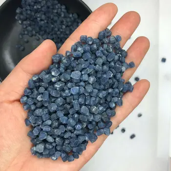 Didmeninė 50g Retų 3-5mm Gamtos Mėlynas Safyras Korundas Grubus Pavyzdys Mnerals Gydymo Natūralus Akmuo Kristalas