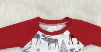 Didmeninė/mažmeninė elnias modelis kūdikių, mergaičių ir berniukų marškinėliai kalėdų unisex vaikai boutique rudenį vaikų apranga topai