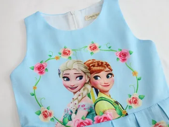 Disney Elsa Princesė Suknelė Mergaitėms Užšaldyti Cosplay Kostiumai, Gimtadienio Drabužiai Vaikams Rankovių Suknelės Vestiods 3-8Y