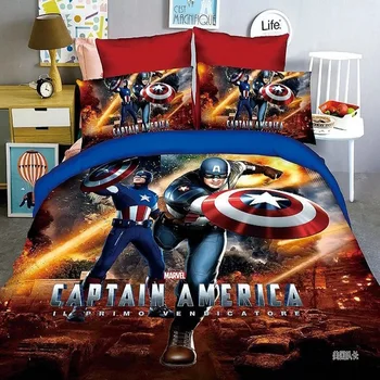 Disney Nauja Keršytojas Kapitonas Amerika žmogus-Voras Kūdikių Patalynės Komplektas Vaikams Twin Viena Antklode Padengti Užvalkalas Berniukams, Vaikų Dovanų