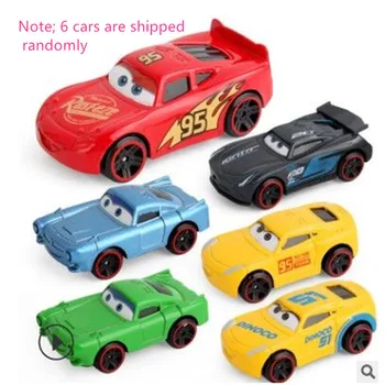 Disney Pixar Automobilių 3 McQueen Jackson Audra Kietas Seserį Mai Dėdė Sunkvežimių 1:55 Liejimo Metalo Plastiko 7 Gabalas Automobilio Modelį Boy Toy