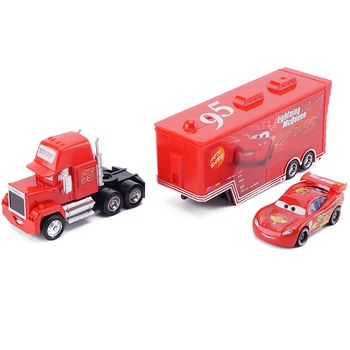 Disney Pixar Cars 2 3 Žaislas, Automobilių Žaibas McQueen Mack Dėdė Sunkvežimių Gelbėjimo Nustatyti Kolekcija 1:55 Diecast Modelio Automobilių Žaislas Vaikams Dovanų