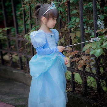 Disney Vaikams, Suknelės Mergaitėms Kostiumas Princesė Dress Helovinas Kalėdų Vakarėlį Cosplay Vaikų Drabužių Elegantiškas 