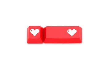 Domikey SA abs doubleshot keycap pikselių širdies raudona oem dsa sa vyšnių profilis pokerio 87 104 gh60 xd64 xd68 xd84 xd96 xd75 xd87