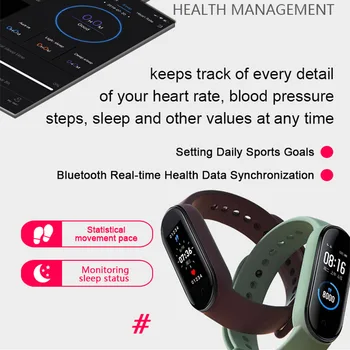 Doolnng M5 Sport Fitness tracker Smartband Smart Apyrankę Kraujo Spaudimas, Širdies ritmo Monitorius 