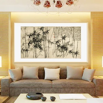 Drobė, tapyba namų puošybai nuotraukas kambarį freskomis be rėmo bambukas Kinų tapyba nuotraukos