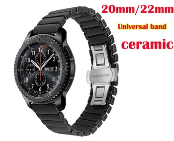 Drugelis Sagtis Keramikos juosta Galaxy žiūrėti 42 46 s2 s3 amazfit 2s/1/ pvp tempas zenwatch Ticwatch E/pro Huawei žiūrėti GT 2 dirželis