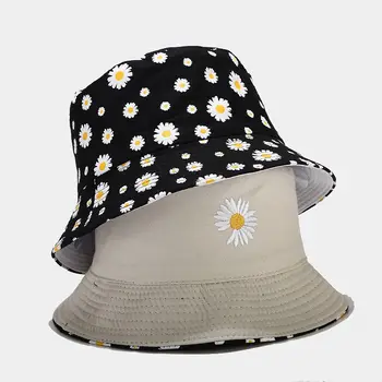 Du Kartus Dėvėti Mažas Daisy Saulės Bžūp Žvejys Skrybėlę Kibirą Skrybėlės Vyrai Moterys Korėjos Atsitiktinis Žvejybos Geltoną Skrybėlę Vasaros Drabužių Priedai