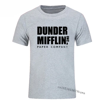 Dunder Mifflin vyriški T-Shirt Biuro TV Šou Kostiumų Streetwear Harajuku Aukštos Kokybės Juokinga T Shirts Grafinis