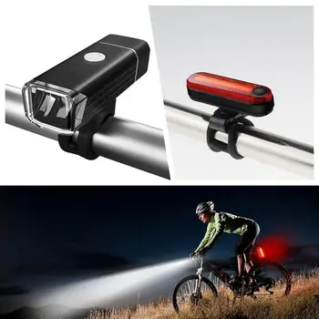 Dviratis Dviračio Žibintai USB LED Įkrovimo Rinkinys Kalnų Ciklo Priekio Atgal priekinis žibintas