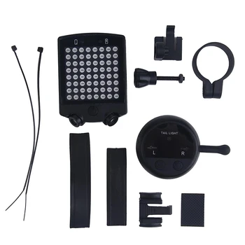 Dviračių Smart LED Dviračių Indikatorius Dviračių Galiniai Šviesos, Nuotolinio Valdymo pultu USB Įkrovimo Dviračių Posūkio Signalo Lemputė