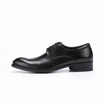 EIOUPI naujas dizainas viršų nekilnojamojo visiškai grūdų odos mens oficialių verslo batų vyrai suknelė brogue Sparnas-Patarimai batai e870-102