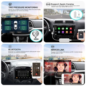 EKIY 2.5 D IPS Android 9.0 Automobilio Radijo 1G+16G GPS Navi 