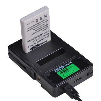 EN-EL5 ENEL5 Baterija + LCD Dual USB Kroviklis skirtas NIKON Coolpix P530 P520 P510 P100 P500 P5000 P5100 P6000 3700 4200 Baterijos