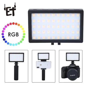 ET RGB Full Pritemdomi Vlogging Kamera, Šviesos, Fotografijos Užpildyti Šviesos Nešiojamą RGB Blykstė Mobiliojo Telefono ir Fotoaparato