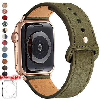 EUBBOM natūralios odos kilpa dirželis apple watch band 42mm 44mm 38mm 40mm iwatch watchband apple žiūrėti 6 5 4 3 2 44mm 42mm