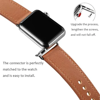 EUBBOM natūralios odos kilpa dirželis apple watch band 42mm 44mm 38mm 40mm iwatch watchband apple žiūrėti 6 5 4 3 2 44mm 42mm