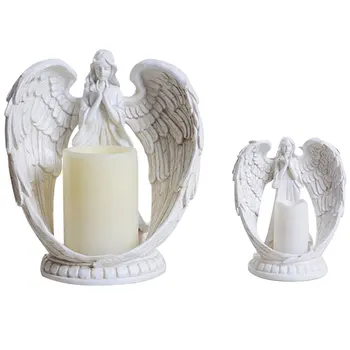Elektroninių Angelas Žvakių Laikiklis Dervos Angelo statula, Vestuvių Dovana, Namų Biuro Apdailos Gimtadienio dovana mergaitėms namų dekoro