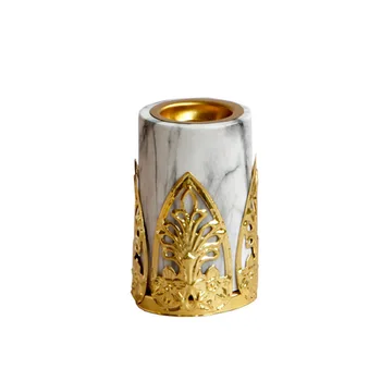 Europos Kūrybos prabanga Aukso aromaterapija krosnių, Metalo keramikos derinys, smilkalų laikiklis Ramadanas Namų Dekoro