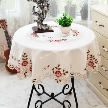 Europos sodas staltiesė Elegantiškas išsiuvinėti valgomasis stalas audinys gėlių HM220 bijūnas kėdė padengti vestuvių namų tekstilės pagalvėlė