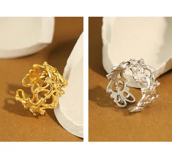 F. I. N. S Korėjos 925 Sterlingas Sidabro Žiedas Animacinių Filmų Mini Lokys Lėlės Pakabukas Atidarymo Reguliuojamas Žiedo Nekilnojamojo 925 Sidabro Fine Jewelry