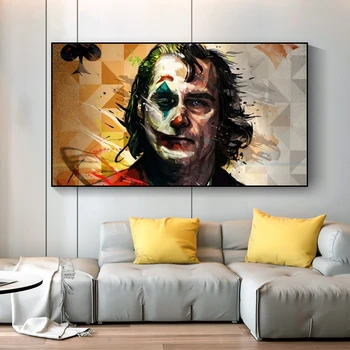 Filmo Joker Portretas Drobės Plakatas ir Spausdinti Komiksus Naftos Tapyba ant Drobės Sienų Kabo paveikslai Namų Kambarį Cuadros