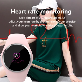 Fitneso Smart Watch Moterų Širdies ritmo Monitorius Kraujo Spaudimą, Veikia Sporto Žiūrėti Moteris Smartwatch PROGRAMĄ Parama Skirta 