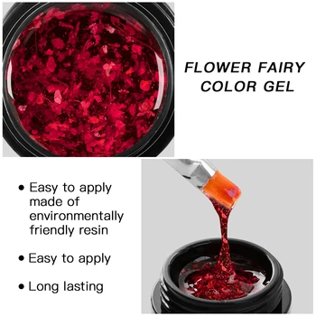 Flavorless Sausų Gėlių Nagų Gelio Rinkinys Natūralių Džiovintų Gėlių Nail Gel Polish, Pusiau permatomą Mirkti Off Manikiūro UV Nail Art De