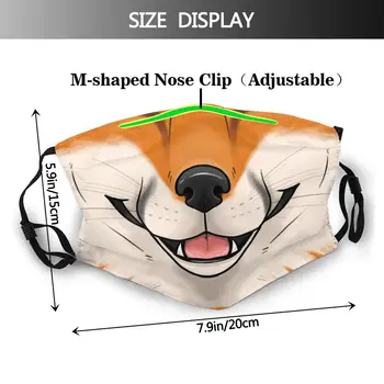 Fox Unisex Daugkartinio Naudojimo Veido Kaukė Anti Migla Dulkių Kaukė Su Filtrais, Apsauginis Dangtis Respiratorius Burną, Mufelinė