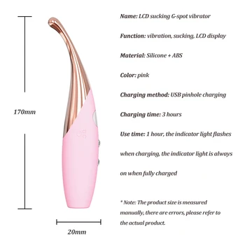 G-taško vibratorius moterims Nešiojamas LCD minkšto silikono klitorio Stimuliatorius Impulso mamos krūties massager Suaugusiųjų Sekso Žaislai Moterims