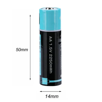 GTF1.5V USB AA li-ion Baterija 2550mwh 1500mah talpa li-polimero USB įkraunama ličio baterija usb USB kabelis