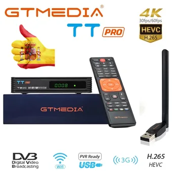 GTMEDIA TT Pro TV Imtuvas DVB-T2/DVB-C USB TV Stick Dekoderis HD 1080p TV Imtuvas Paramos H. 265+Ispanija Lenkija Europoje Dekoderis