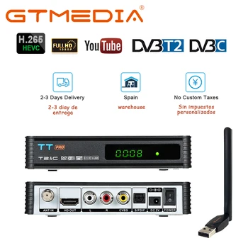 GTmedia TT PRO HD DVB-T2 Kabelinės televizijos Imtuvą TV decoderTV Lauke DVB T2 Antžeminis Imtuvas Set Top Box, RUSIJA/Europe/Portugalija