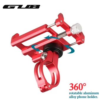 GUB PLIUS 8 Aliuminio 360 Sukasi Dviračių Telefono Stovas 3.5-6.2 colių Smartfon, 5 Spalvų Universalaus Dviračio Rankenos Mount Turėtojas