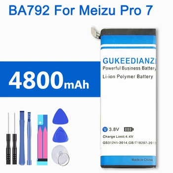 GUKEEDIANZI Mobiliojo Telefono Bateriją Meizu Pro 7/M792Q/ M792C BA792 4800mAh BA792 Stiprus, Saugus Baterijos Pakeitimas