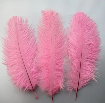 Gamintojai parduoti 100 vnt. aukštos kokybės rožinės spalvos stručio plunksnų 6-8 cm / 15-20 cm 