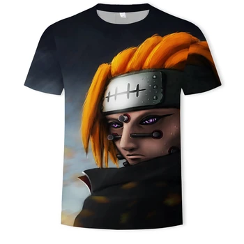 Gamyklos tiesioginio tiekimo mados apvalios kaklo 3D vyriški t-shirt Naruto spausdinti atsitiktinis marškinėliai vyriški gatvės drabužiai, marškinėliai vyrams