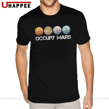 Geltona Užimti Mars Pateikti SpaceX Marškinėliai Vyrams Pigūs Custom Trumpomis Rankovėmis, Raudonos Įgulos Kaklo Tee Marškinėliai